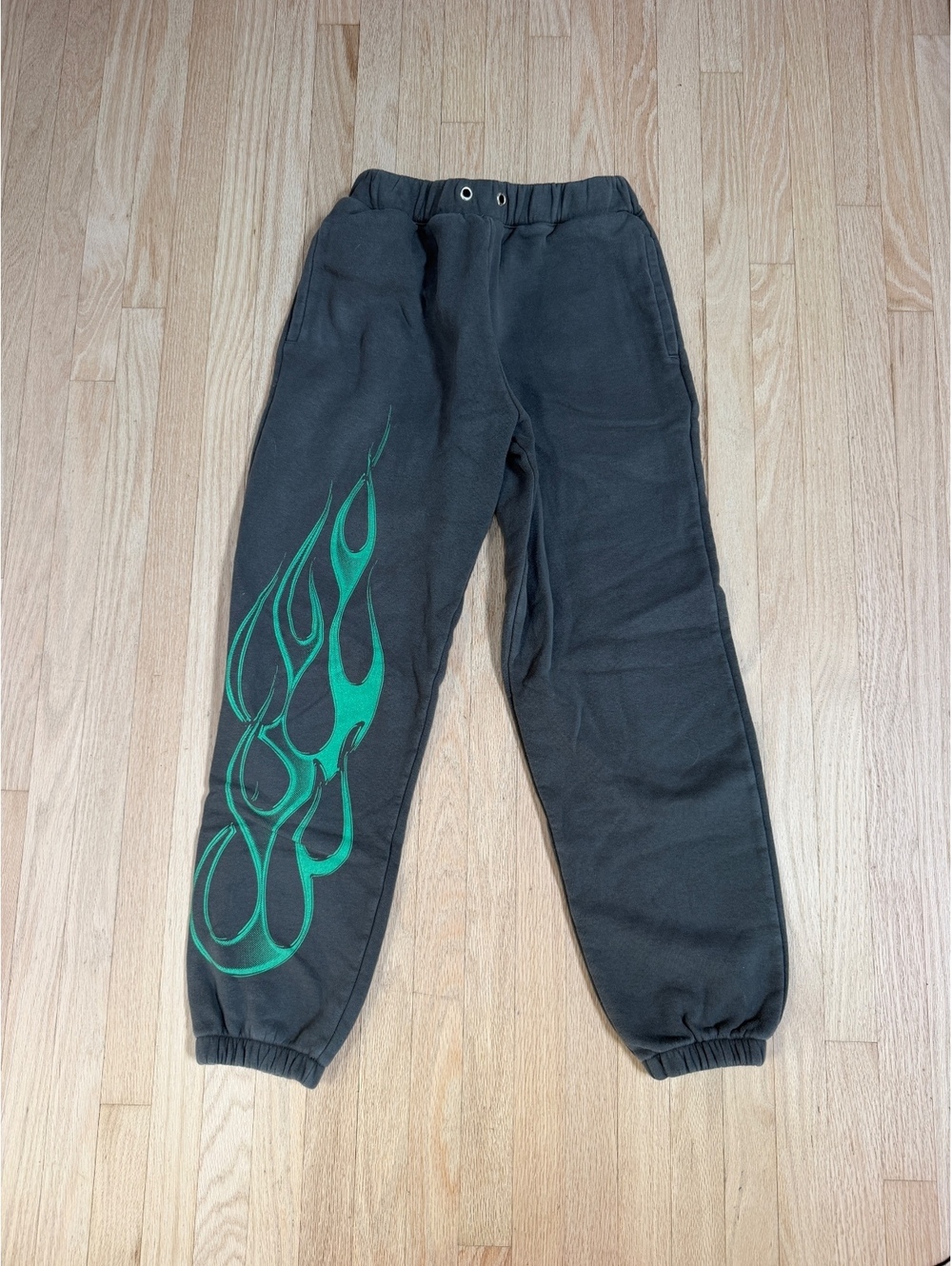 drop dead grey flame joggers
